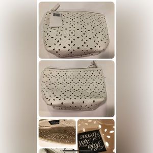 New with tag! Saks Fifth Avenue 'White Faux Leather Bag' New 10” X 6.5”